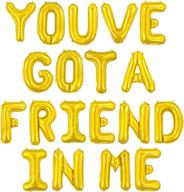 18 inch gold you've got a friend in me 🌟 banner: perfect for toy story birthday parties and toy story inspired decor logo