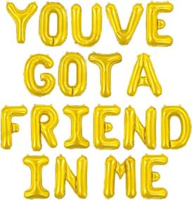 img 3 attached to 18 inch Gold You've Got A Friend In Me 🌟 Banner: Perfect for Toy Story Birthday Parties and Toy Story Inspired Decor