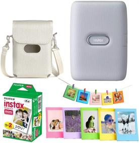 img 4 attached to 📸 Fujifilm Instax Mini Link Smartphone Printer - Ash White + Fujifilm Instax Mini Twin Pack Instant Film (20 Sheets) + Protective Case Bundle for Mini Link Printer - Accessory Pack