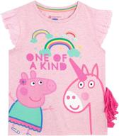 🦄 girls' peppa pig unicorn t-shirt - trendy girls' clothing logo