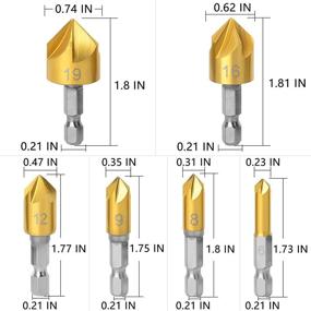 img 1 attached to MEIGGTOOL Woodworking Drilling Countersink L Wrench