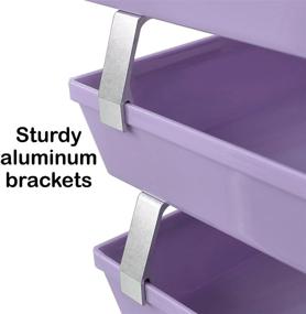 img 1 attached to 💜 Acrimet 4 Tier Side Load Plastic Desktop Letter Tray File Organizer - Solid Purple Color