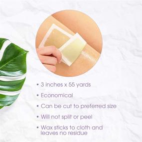 img 1 attached to 🧖 Satin Smooth Non-Woven Hair Removal Waxing Cloth Roll, 3" x 55 yards