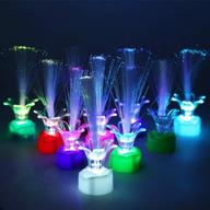 🌹 apol colorful fiber optic led rose light set: 10 pcs changing flash lights for kids toy, home party decoration logo