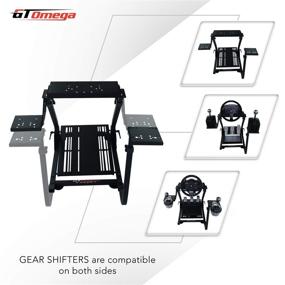 img 2 attached to 🏎️ Enhanced Sim Racing Experience with GT Omega Steering Wheel Stand PRO - Compatible with Logitech G923 G29 G920, Thrustmaster T500 RS Force Feedback Gaming Wheel & TH8A Shifter Mount V1 - Ideal for Fanatec Clubsport PS4 Xbox PC - Tilt-Adjustable