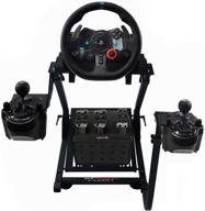 🏎️ enhanced sim racing experience with gt omega steering wheel stand pro - compatible with logitech g923 g29 g920, thrustmaster t500 rs force feedback gaming wheel & th8a shifter mount v1 - ideal for fanatec clubsport ps4 xbox pc - tilt-adjustable logo