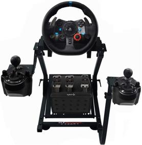 img 4 attached to 🏎️ Enhanced Sim Racing Experience with GT Omega Steering Wheel Stand PRO - Compatible with Logitech G923 G29 G920, Thrustmaster T500 RS Force Feedback Gaming Wheel & TH8A Shifter Mount V1 - Ideal for Fanatec Clubsport PS4 Xbox PC - Tilt-Adjustable