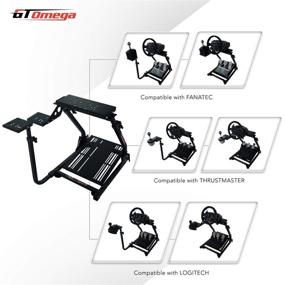 img 1 attached to 🏎️ Enhanced Sim Racing Experience with GT Omega Steering Wheel Stand PRO - Compatible with Logitech G923 G29 G920, Thrustmaster T500 RS Force Feedback Gaming Wheel & TH8A Shifter Mount V1 - Ideal for Fanatec Clubsport PS4 Xbox PC - Tilt-Adjustable