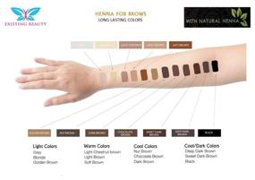 img 3 attached to 👁️ Professional Henna Brow Tint Kit - Dark Brown Eyebrow Henna Color, 3x 1g Packets Brow Dye Including Use Instructions and Mixing Bowl by Existing Beauty