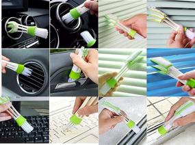 img 1 attached to Versatile 11pcs Cleaning Brush Set for Deep Cleaning: Windows, Grooves, Air Conditioning, Curtains, Dishwashing. Ideal for Kitchen, Bathroom, and More! Includes 6 Transparent Hooks.