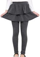 auranso little girls footless leggings with ruffle tutu skirt pants: stylish & comfortable 2-12 years logo