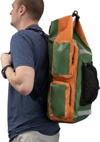 img 2 attached to 🎒 Grizzly Peak Dri-Tech Waterproof Dry Backpack - Lightweight IP66 Roll-Top Dry Bag with Shoulder Straps & 5 Outer Pockets for Camping & Outdoors, Ideal for Protecting Valuables & Belongings