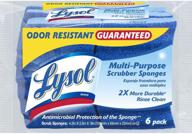 🧽 lysol multi-purpose durable scrub sponges, 6-pack: versatile cleaning tools for every surface logo