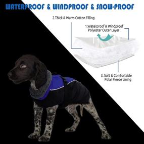 img 2 attached to 🐶 Dasior Dog Winter Coat - Warm Fleece Pet Jacket, Windproof & Cold Weather Reflective Clothing