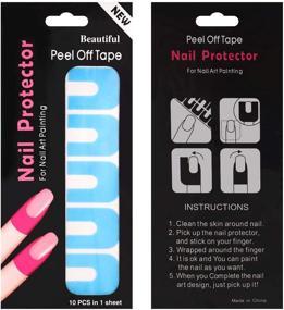 img 1 attached to Spill-Proof Nail Polish Protectors: 120 U-Shape Peel Off Stickers for Artistic Nail Decoration