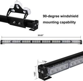 img 1 attached to 🚨 ASPL 36-Inch 32LED Traffic Advisor Light Bar with Strobe & Flashing Emergency Caution Lighting - Blue/White LED Safety Lights for Directional Warning, with 16ft Straight Cord