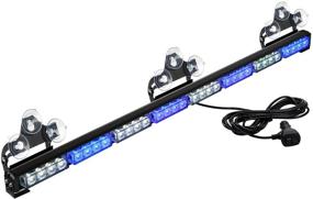 img 4 attached to 🚨 ASPL 36-Inch 32LED Traffic Advisor Light Bar with Strobe & Flashing Emergency Caution Lighting - Blue/White LED Safety Lights for Directional Warning, with 16ft Straight Cord