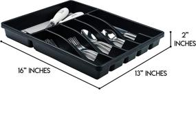 img 2 attached to 🍴 Kitchen Drawer Flatware Organizer - Galashield Silverware Tray for Utensils and Cutlery