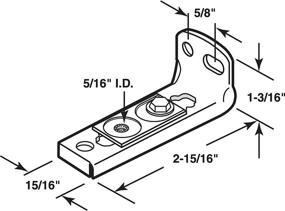 img 1 attached to 🚪 Improved Floor Mount Pivot Bracket for Slide-Co 16369 Bi-Fold Door