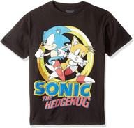 🦔 sega sonic the hedgehog boys' t-shirt with tails - short sleeve tee for gaming fans logo