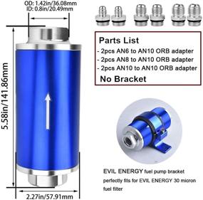 img 2 attached to EVIL ENERGY 30 Micron Inline Fuel Filter 6AN 8AN 10AN 58MM