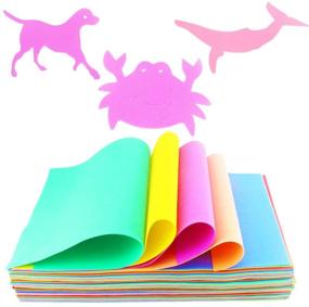 img 1 attached to 🎨 BcPowr 60PCS EVA Craft Foam Sheets, Rainbow Foam Handicraft Sheets | Colorful Crafting Sponge for Arts DIY Projects | Classroom, Scrapbooking, Parties | 10-Color Pack, 11x8 inches