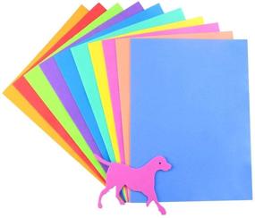 img 4 attached to 🎨 BcPowr 60PCS EVA Craft Foam Sheets, Rainbow Foam Handicraft Sheets | Colorful Crafting Sponge for Arts DIY Projects | Classroom, Scrapbooking, Parties | 10-Color Pack, 11x8 inches