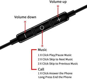 img 2 attached to Проводные наушники Jelanry с микрофоном и управлением громкостью - наушники 3,5 мм для iPhone, Android и многих других устройств!