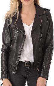 img 4 attached to KYZER KRAFT Leather Motorcycle Lambskin Women's Clothing and Coats, Jackets & Vests