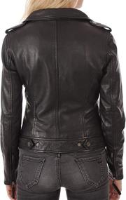 img 2 attached to KYZER KRAFT Leather Motorcycle Lambskin Women's Clothing and Coats, Jackets & Vests