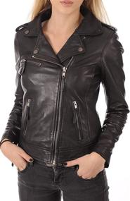 img 3 attached to KYZER KRAFT Leather Motorcycle Lambskin Women's Clothing and Coats, Jackets & Vests