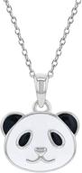 sleek sterling silver enamel necklace pendant: a must-have for girls' jewelry creations logo