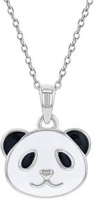 img 4 attached to Sleek Sterling Silver Enamel Necklace Pendant: A Must-Have for Girls' Jewelry Creations