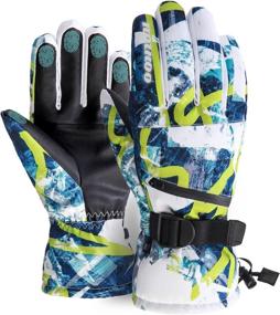 img 4 attached to 🧤 Winter Adventure Essential: Waterproof Ski Gloves -30℉, Touchscreen Snowboard Gloves for Men Women, Warm & Effective for Cold Weather Activities