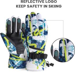 img 2 attached to 🧤 Winter Adventure Essential: Waterproof Ski Gloves -30℉, Touchscreen Snowboard Gloves for Men Women, Warm & Effective for Cold Weather Activities