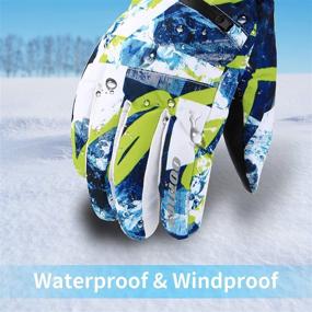 img 1 attached to 🧤 Winter Adventure Essential: Waterproof Ski Gloves -30℉, Touchscreen Snowboard Gloves for Men Women, Warm & Effective for Cold Weather Activities