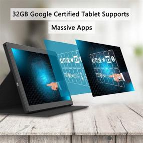 img 2 attached to Планшет Lectrus на Android 10 дюймов: Android 10.0, четырехъядерный процессор | Google GMS Certified | IPS HD дисплей | 2 ГБ + 32 ГБ | Двойная камера и динамик | WiFi, Bluetooth | USB Type C | 6000 мАч | Черный