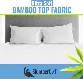 img 1 attached to Бамбуковый чехол для матраса SlumberOwl Водонепроницаемый