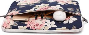 img 2 attached to Canvaslife White Rose Pattern Laptop 🌹 Sleeve - 14-inch 14.0-inch Laptop Case Bag