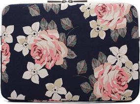 img 3 attached to Canvaslife White Rose Pattern Laptop 🌹 Sleeve - 14-inch 14.0-inch Laptop Case Bag