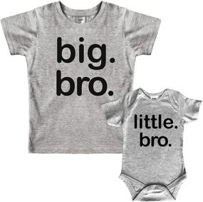img 4 attached to 👕 Charcoal Matching Outfits for Little Brothers - Boys' Tops, Tees & Shirts