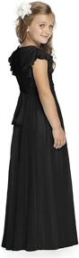 img 3 attached to Платье с разработкой из шифона с элементами дизайна на плечиках для девочек Carat Chiffon Flutter Sleeves Dresses.