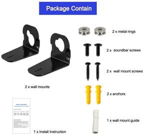 img 1 attached to 🔊 Wall Mount Bracket for Samsung Soundbars HW-M360, HW-K550, HW-M550, HW-K650, HW-K430, HW-K335, HW-K651, HW-K450 - Includes Screws