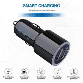 img 2 attached to 🚗 High-Speed Car Charger, 3-Pack 4.8A Rapid USB Car Phone Charger for iPhone 12 11 Pro Max SE XR XS X 8 7, Samsung Galaxy S21 S20 A12 A32 A42 A51 A21 A71 S10 S9 S8 S7 J7, Android