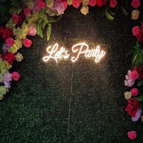 img 2 attached to 🎉 Let's Party LED Neon Light Sign: Vibrant and Versatile Wall Decor for Bedroom, Bar, Club - Ideal for Birthdays, Weddings, or Home Decoration (Warm White)