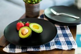 img 1 attached to 🌿 Durable and Eco-Friendly Unbreakable Reusable Plastic Plate - Innovative Design for Long-lasting Utility