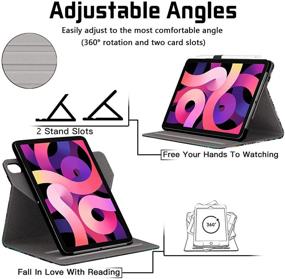 img 3 attached to 📱 Retear 360 Degree Rotating Case for iPad Air 4 - Protective PU Leather Smart Cover with Auto Sleep/Wake – iPad 10.9 Inch 2020