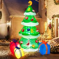 7.3ft litake inflatables christmas tree outdoor decorations with built-in led lights - blow up yard décor for xmas party, garden, lawn - indoor/outdoor holiday ornament логотип