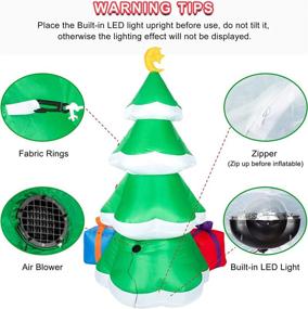 img 1 attached to 7.3FT Litake Inflatables Christmas Tree Outdoor Decorations with Built-in LED Lights - Blow Up Yard Décor for Xmas Party, Garden, Lawn - Indoor/Outdoor Holiday Ornament