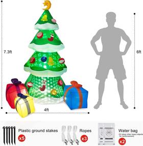 img 2 attached to 7.3FT Litake Inflatables Christmas Tree Outdoor Decorations with Built-in LED Lights - Blow Up Yard Décor for Xmas Party, Garden, Lawn - Indoor/Outdoor Holiday Ornament